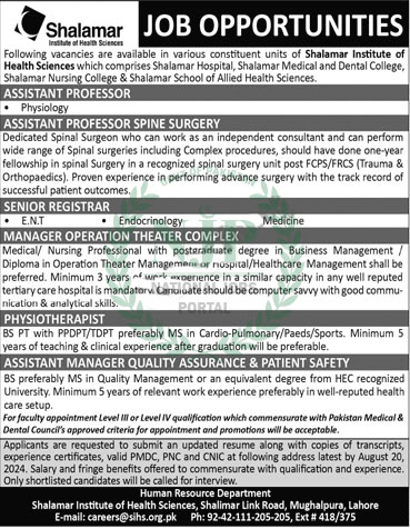 Shalamar-Institute-of-Health-Sciences-Jobs-Advertisement